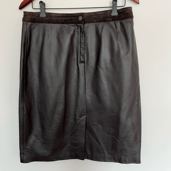 RTG Leather Black Leather Skirt size 11 - Picture 3 of 7